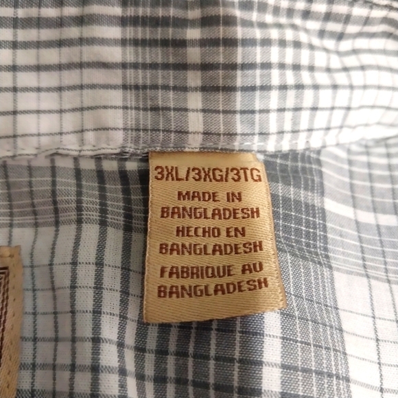 BOGO FREE  Wrangler Plaid Pearl Snap Short Sleeve Western Shirt Sz 3XL - Picture 6 of 6